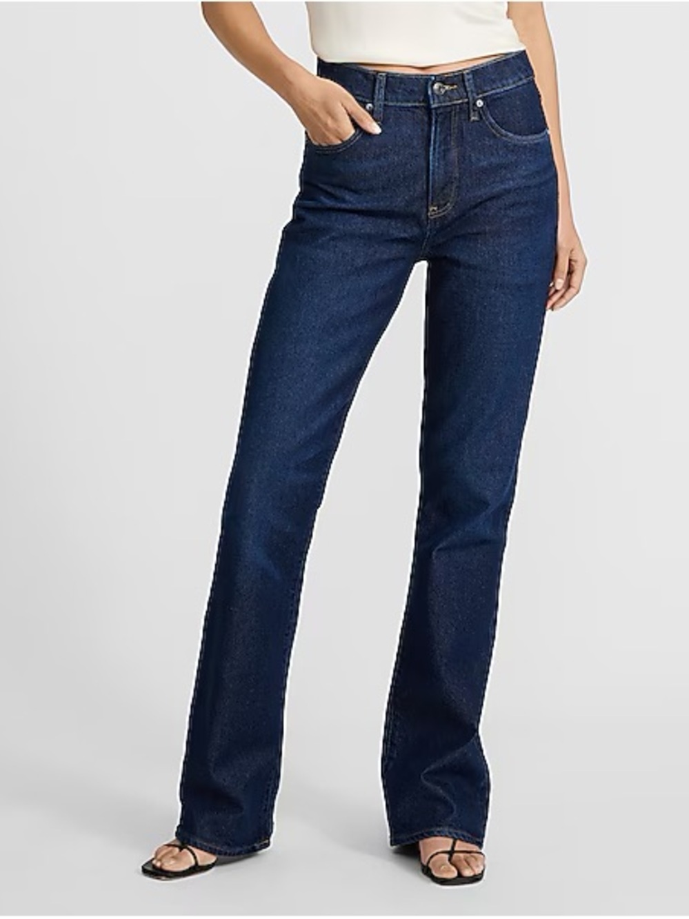 New! Express High Waisted 90s Bootcut Jeans Dark Wash NWT Women’s Size 0